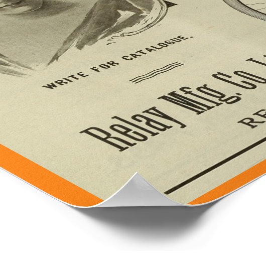 1893 fietsenmagazijn en kunstartikel Poster (Hoek)