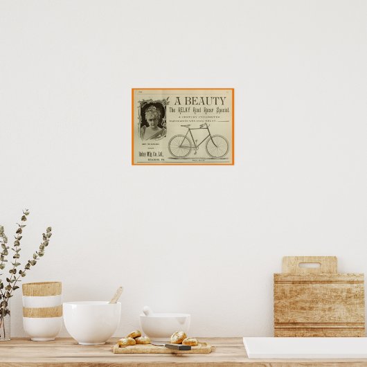 1893 fietsenmagazijn en kunstartikel Poster (Keuken)