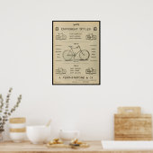 1893 fietsenmagazijn en kunstwerk Poster (Keuken)