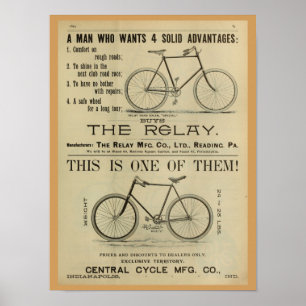 1893  fietsenmagazijn en kunstwerk Poster