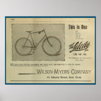 1893 fietsenmagazijn en kunstwerk Poster