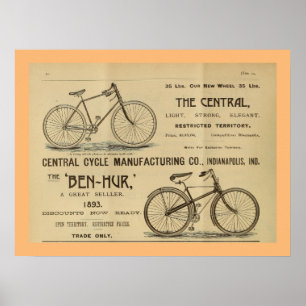 1893 fietsenmagazijn en kunstwerk Poster