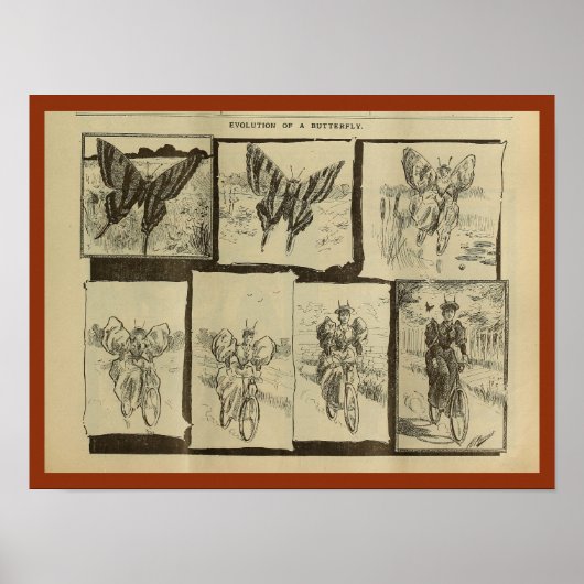 1893 fietsenmagazijn en kunstwerk Poster (Voorkant)