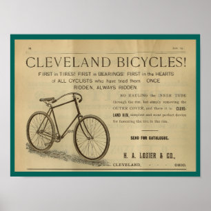 1893  fietsenmagazijn en kunstwerk Poster