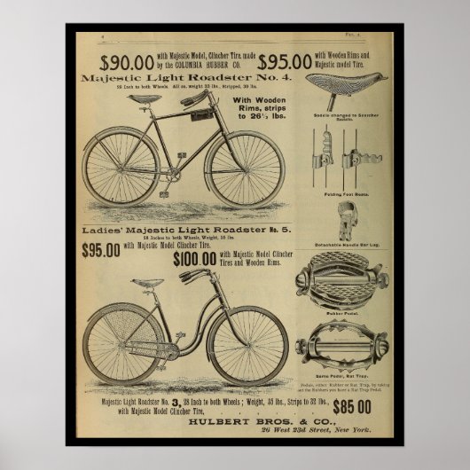 1893 fietsenmagazijn en kunstwerk Poster (Voorkant)