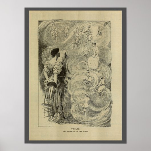 1893  fietsenmagazijn en kunstwerk Poster (Voorkant)