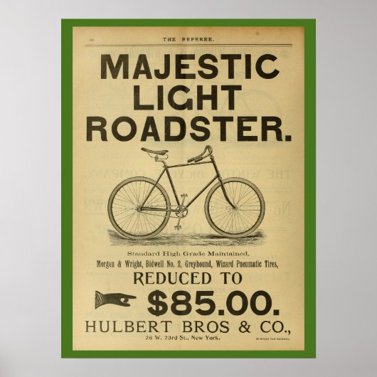 1893  fietsenmagazijn en kunstwerk Poster (Voorkant)