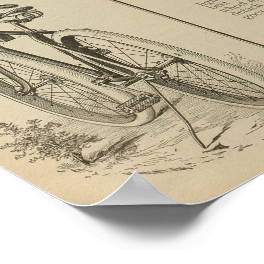 1893  fietsenmagazijn en kunstwerk Poster (Hoek)