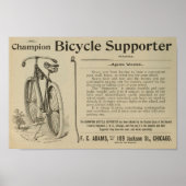 1893  fietsenmagazijn en kunstwerk Poster (Voorkant)