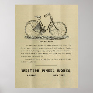 1893  fietsenmagazijn en kunstwerk Poster