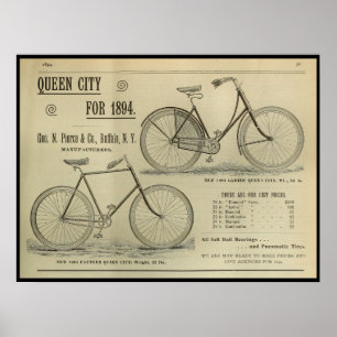 1893  fietsenmagazijn en kunstwerk Poster