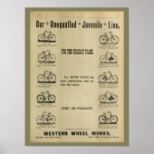1893  fietsenmagazijn en kunstwerk Poster (Voorkant)