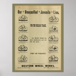 1893  fietsenmagazijn en kunstwerk Poster