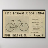 1893  fietsenmagazijn en kunstwerk Poster (Voorkant)