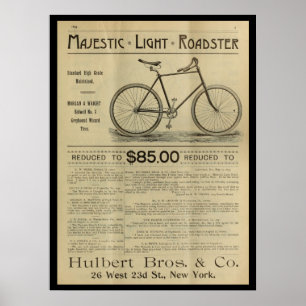 1893 fietsenmagazijn en kunstwerk Poster