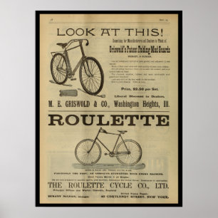 1893  fietsenmagazijn en kunstwerk Poster