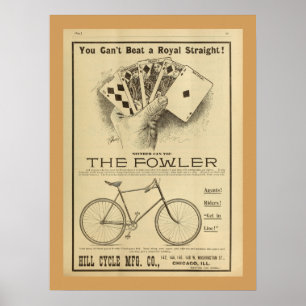 1893  fietsenmagazijn en kunstwerk Poster