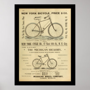 1893  fietsenmagazijn en kunstwerk Poster