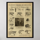 1893  fietsenmagazijn en kunstwerk Poster (Voorkant)