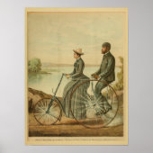 1893  fietsenvelocipede en art print (Voorkant)