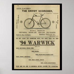 1893  gezant fietsentijdschrift en kunstartikel Po Poster