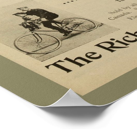 1893  Gump Bicycle Magazine en Art Poster (Hoek)