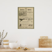 1893  Gump Bicycle Magazine en Art Poster (Keuken)