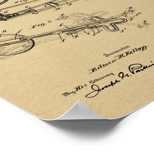 1893 Kettingloze Art-afdrukken voor fietspatroon Poster (Hoek)