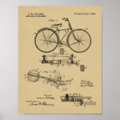 1893 Kettingloze Art-afdrukken voor fietspatroon Poster (Voorkant)