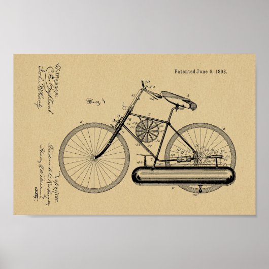 1893 Kunstafdrukken met een door de lucht geprojec Poster (Voorkant)