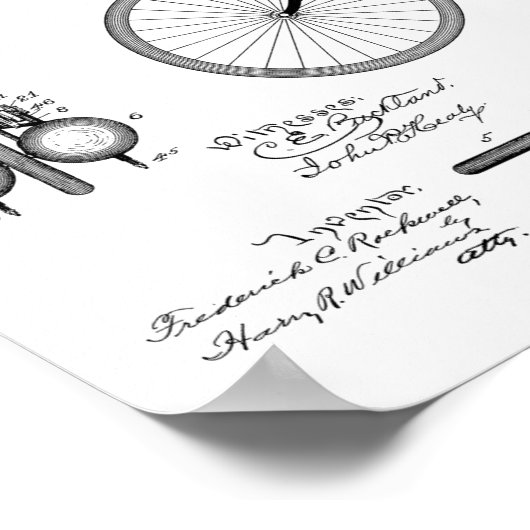 1893 Kunstafdrukken met een door de lucht geprojec Poster (Hoek)