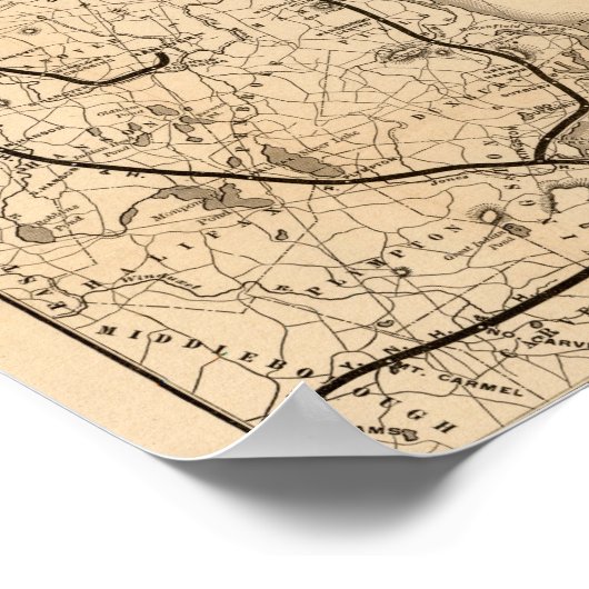 1893, Map, New Haven Railroad,  Poster (Hoek)