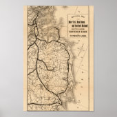 1893, Map, New Haven Railroad,  Poster (Voorkant)