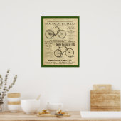 1893  monboogfietsen en kunstwerk Poster (Keuken)