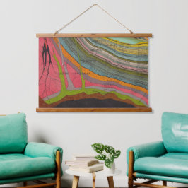 1893  muur van het Geologie en Meteorologiediagram Hangend Wandkleed