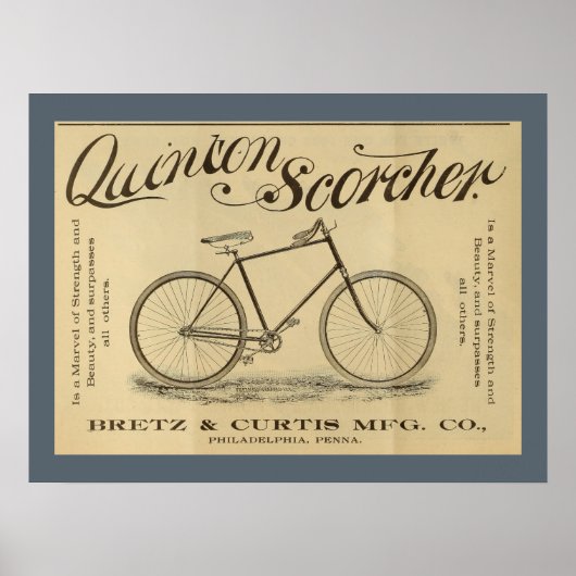 1893 Quinton Scorcher Poster voor fietsen en kunst (Voorkant)