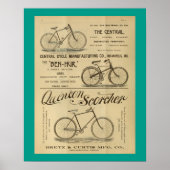 1893  Scorcher Poster voor fietsen en kunstwerken (Voorkant)