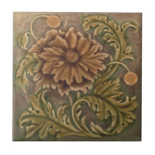 1893 Sherwin Cotton Art Nouveau Repro Faux Relief Tegeltje