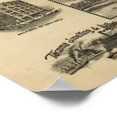 1893 Tacoma, WA Birds Eye Uitzicht Panorama Poster (Hoek)