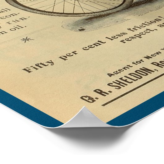 1893 veiligheidscyclus tijdschrift en art Poster (Hoek)