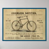 1893 veiligheidscyclus tijdschrift en art Poster (Voorkant)