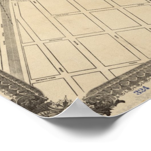 1893 World's Columbian Exposition Map, Chicago, IL Poster (Hoek)