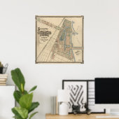 1893 World's Columbian Exposition Map, Chicago, IL Poster (Thuiskantoor)