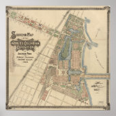 1893 World's Columbian Exposition Map, Chicago, IL Poster (Voorkant)