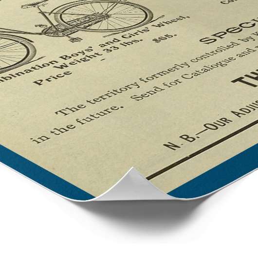 1893 Yost-fietsenmagazijn en kunstwerk Poster (Hoek)