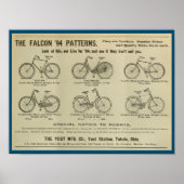 1893 Yost-fietsenmagazijn en kunstwerk Poster (Voorkant)
