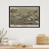 1894 Aerial Map Collegeville PA Pennsylvania Poste Poster (Keuken)