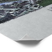 1894 Aerial Map Collegeville PA Pennsylvania Poste Poster (Hoek)