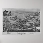 1894 Aerial Map Collegeville PA Pennsylvania Poster (Voorkant)