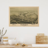 1894 Aerial Map Schwenksville PA Pennsylvania Poster (Keuken)